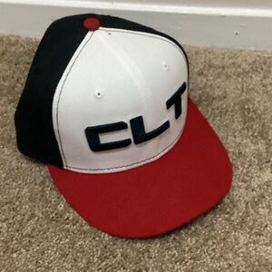New Era Red White & Black CLT Snapback Hat